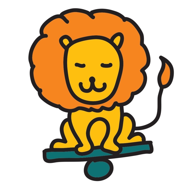 网页UI动物狮子icon图标设计