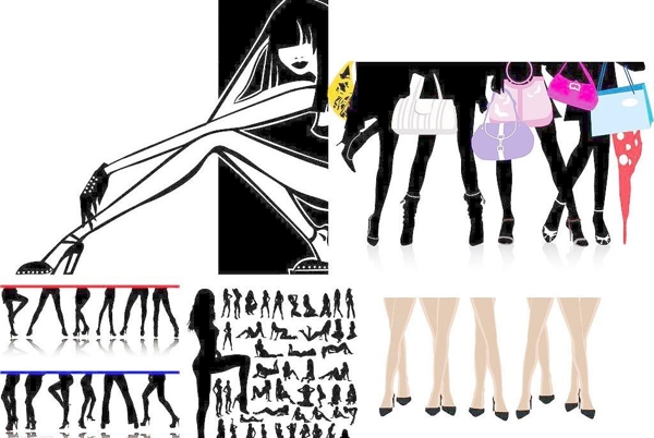女性腿部专题矢量素材图片