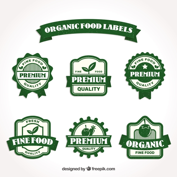 绿色优质生态食品贴纸标签