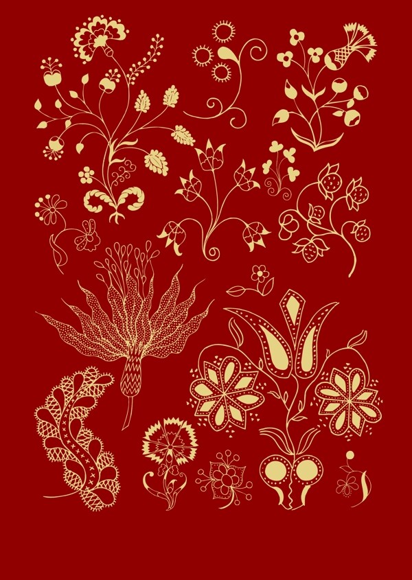 精美的中国古典花纹矢量素材