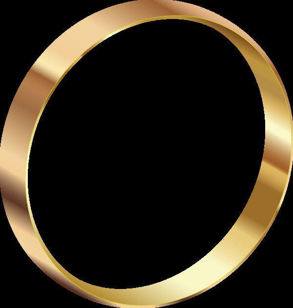 黄金圆环免抠png透明图层素材