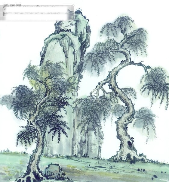 古画国画植物风景