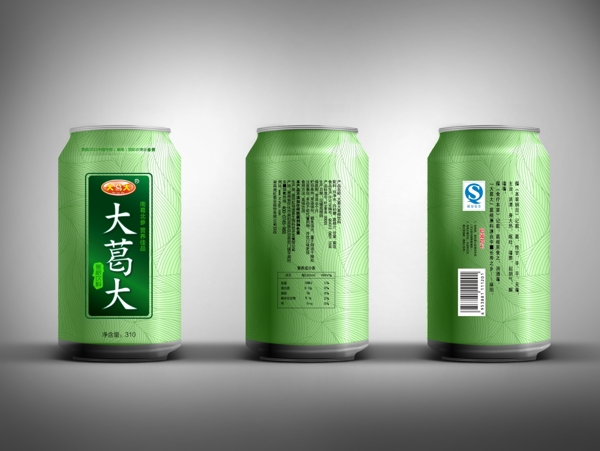 绿色饮料包装图片