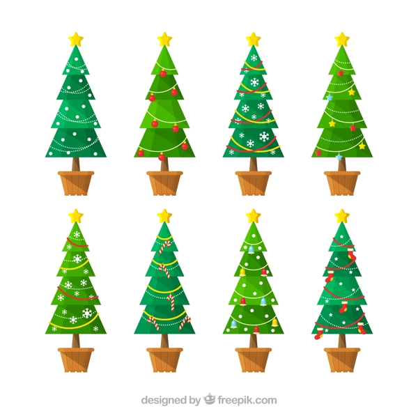 8款绿色圣诞树盆栽