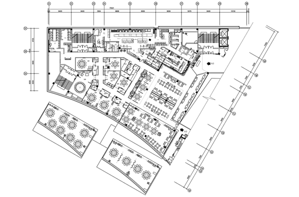 餐厅空间CAD平面规划方案