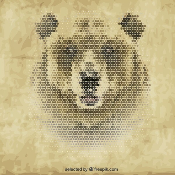 棕熊像素头像图片