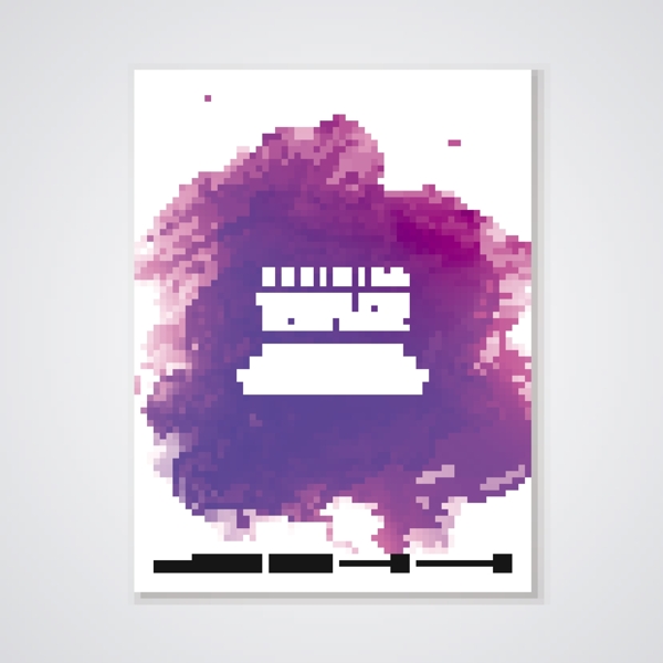 紫色水彩画册