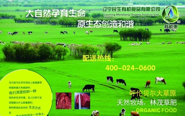 内蒙古大草原牛羊养殖基地展示展板图片