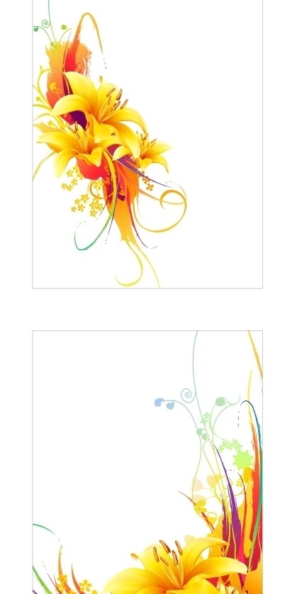 植物花卉装饰矢量背景图