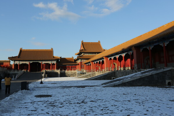 故宫雪景图片