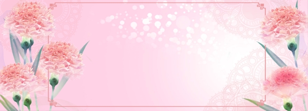 手绘康乃馨母亲节背景图片