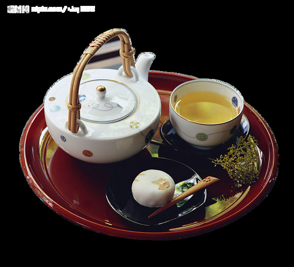 日式雅致深红色茶盘产品实物