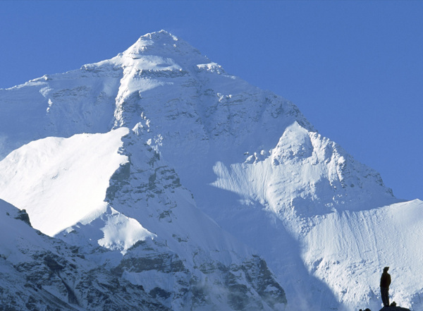 珠穆朗玛峰的北坡图片