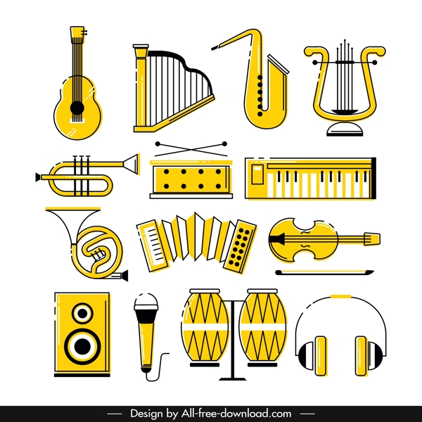 黄色乐器图片