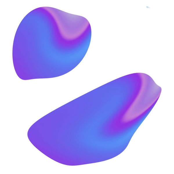 蓝紫色流体渐变图形元素
