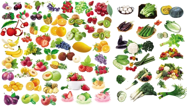 水果蔬菜蔬菜PSD分层图片