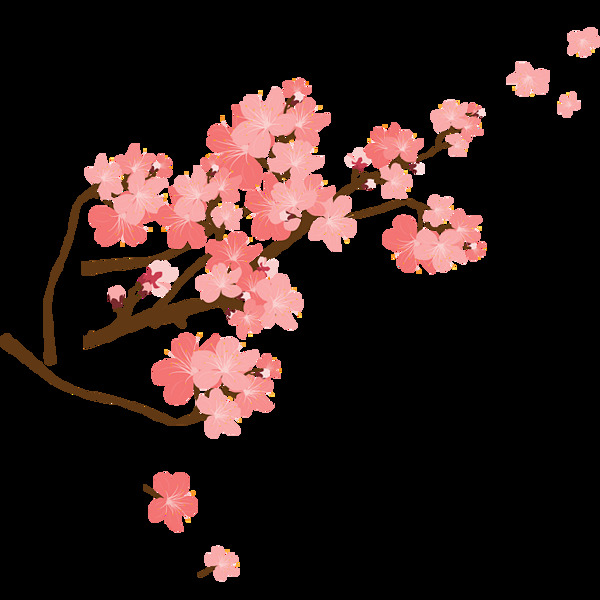 水墨传统国风花朵