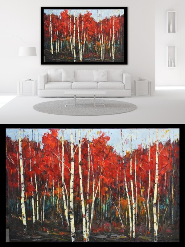 红树林油画装饰画