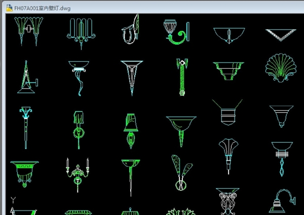 cad图库室内壁灯图片
