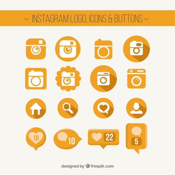 Instagram的图标图标和按钮