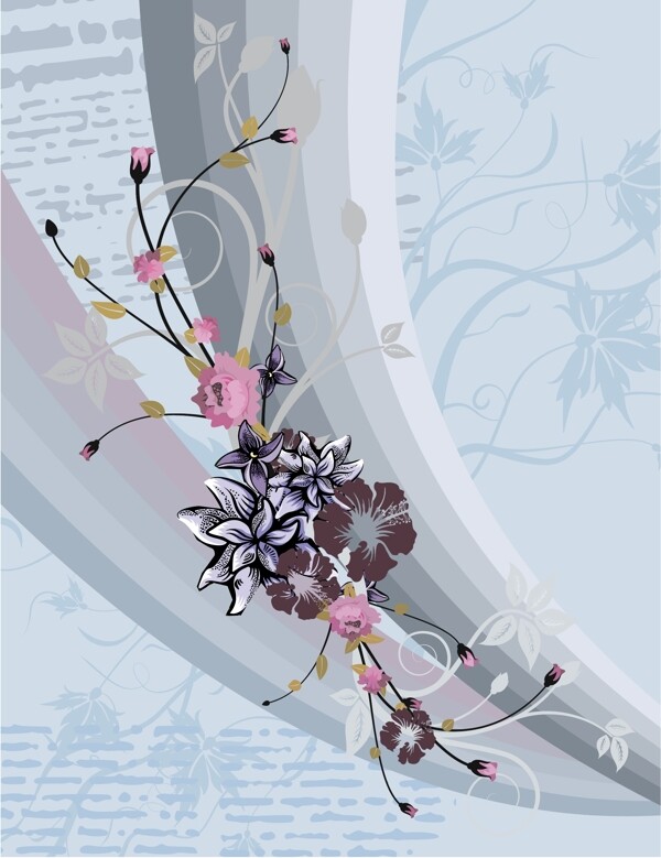 花卉纹理素材设计背景