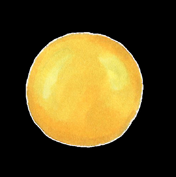 黄色圆球卡通透明装饰素材