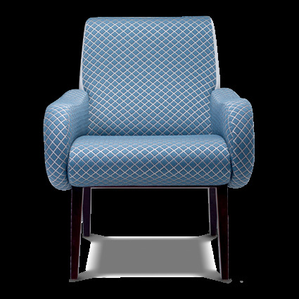 高级蓝方形椅子产品实物