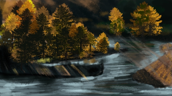 秋天的山川