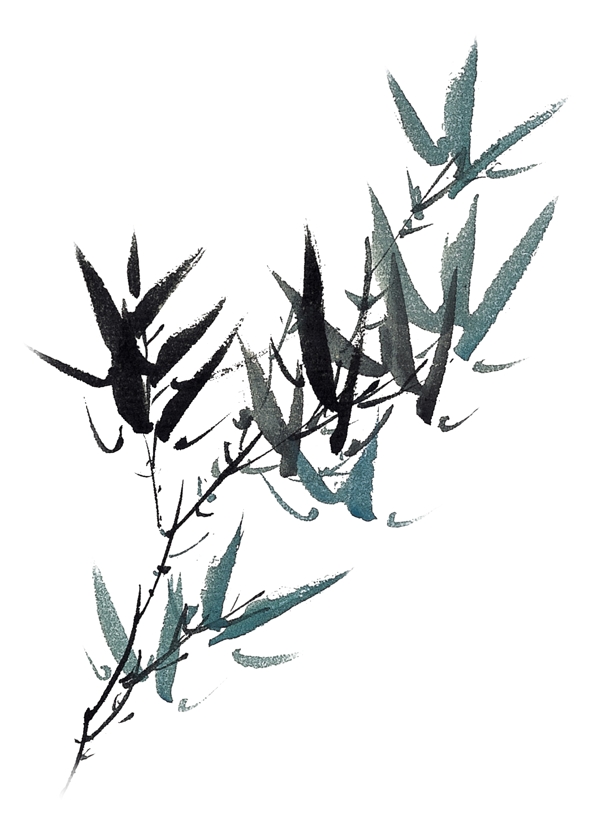 竹子水墨图