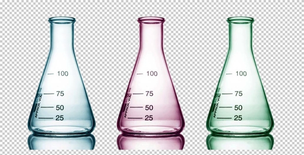 锥形瓶化学实验器材PNG图片