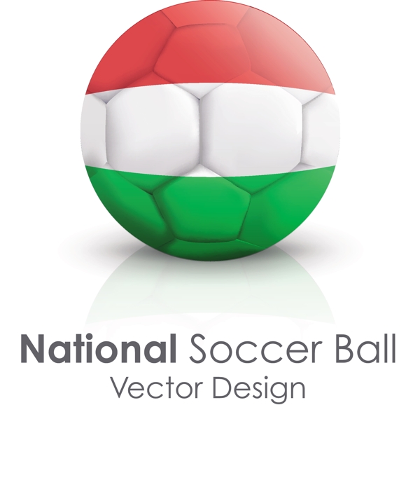 匈牙利国旗足球贴图矢量素材