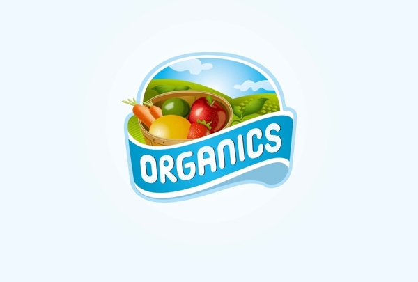 有机物蔬菜水果logo标志