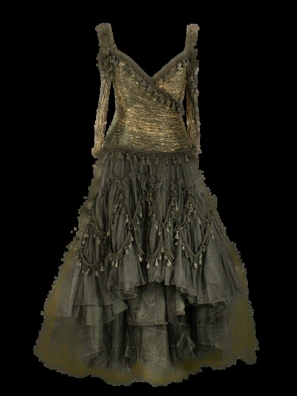 褐色高雅连衣裙免抠png透明图层素材