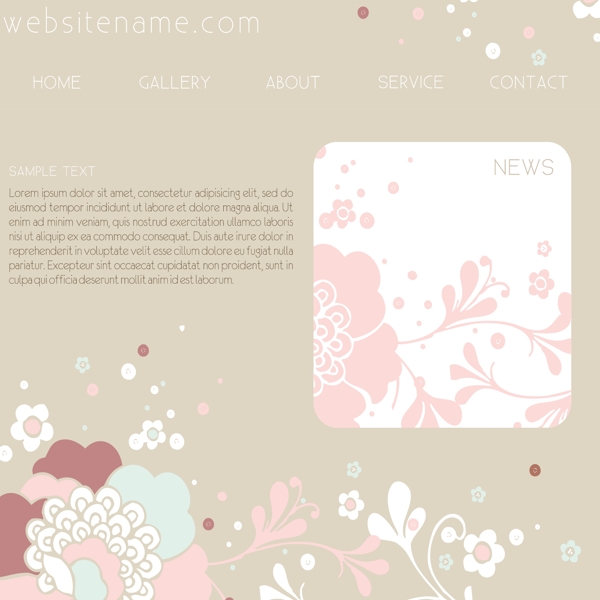 粉红网站设计模板