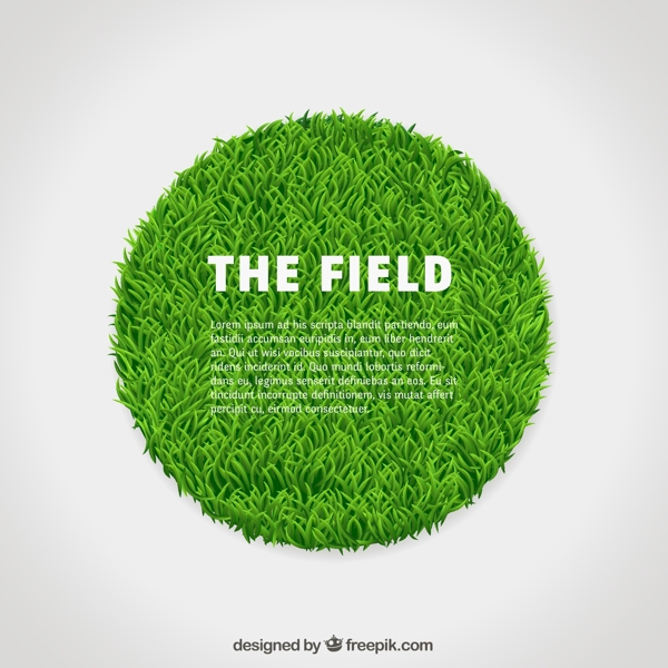 圆形绿色草坪矢量素材