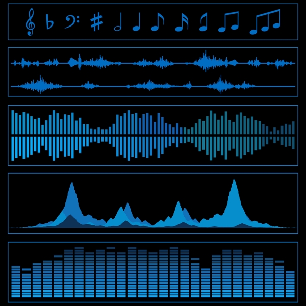 音乐音频均衡器矢量元素