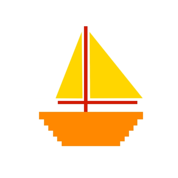 橙色帆船