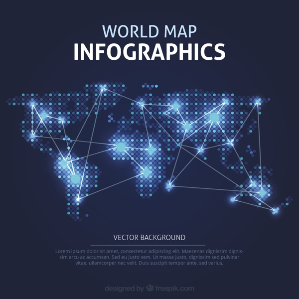 被照亮的世界地图图表