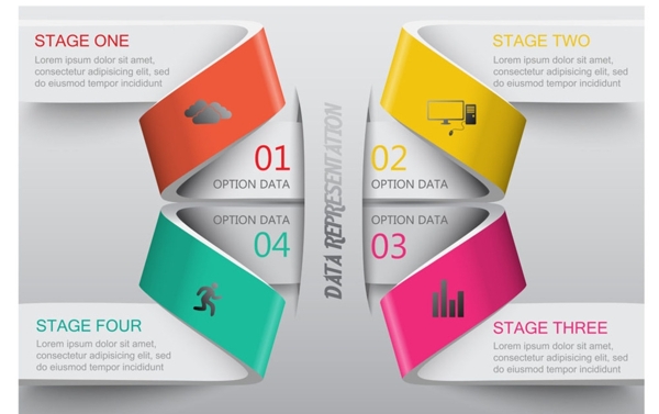 立体业务分类分析信息图表设计图片