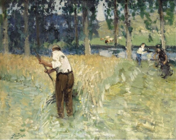 PierreEugeneMontezinHayMowing02画家风景画静物油画建筑油画装饰画