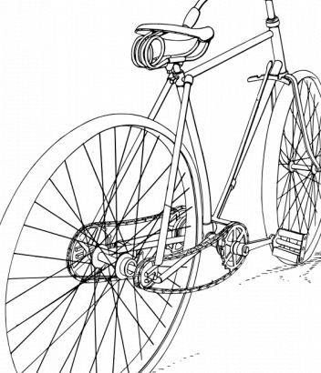 自行车的矢量绘图