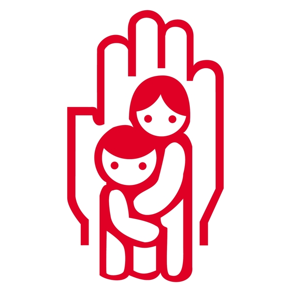 手掌中的小人logo