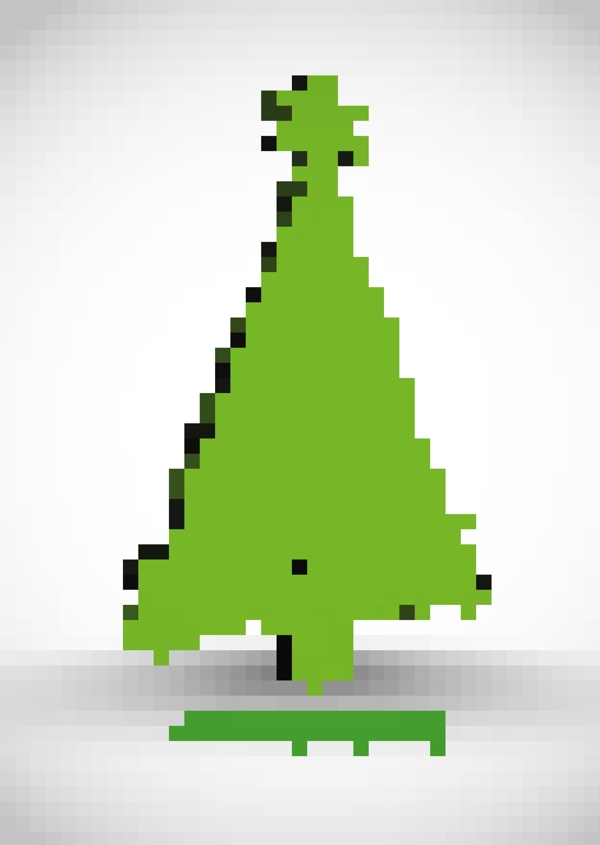 矢量3D圣诞树的雪花