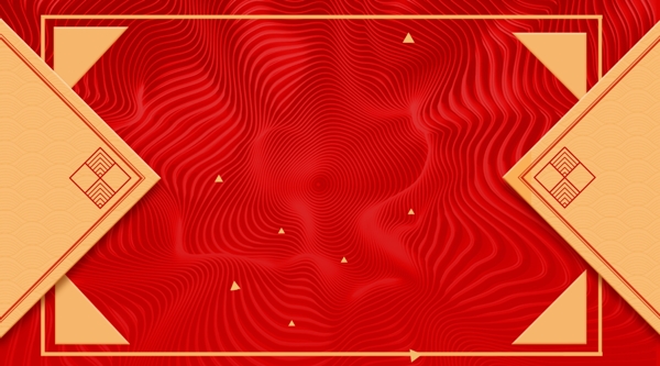 红色2019新年展板背景