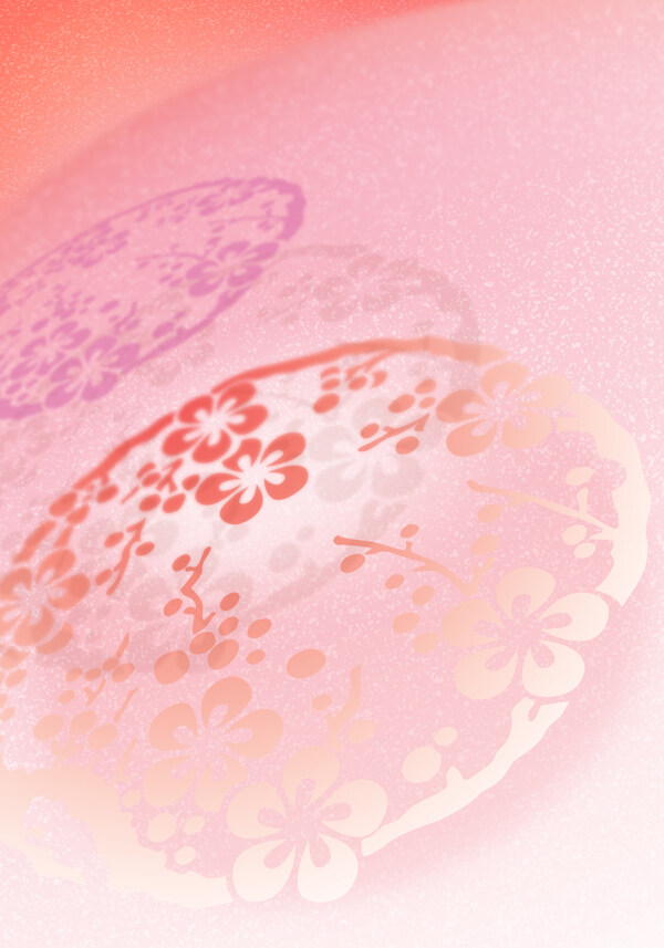 粉色圆形花团底纹花纹素材