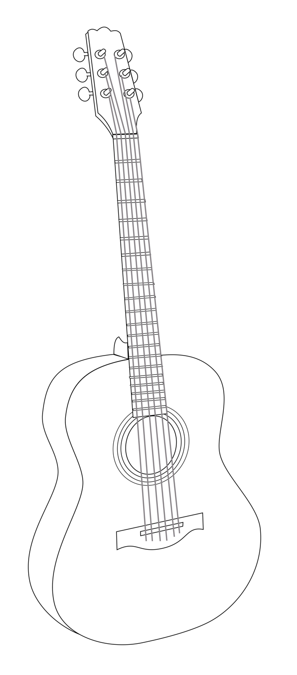 吉他图guitar线条