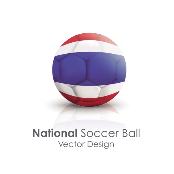 泰国国旗足球贴图矢量素材