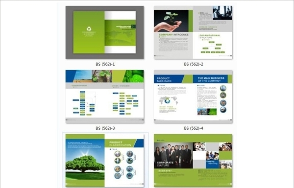 简洁绿色画册手册图片