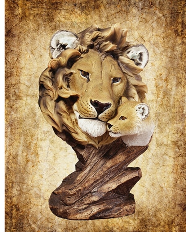 狮子装饰画图片
