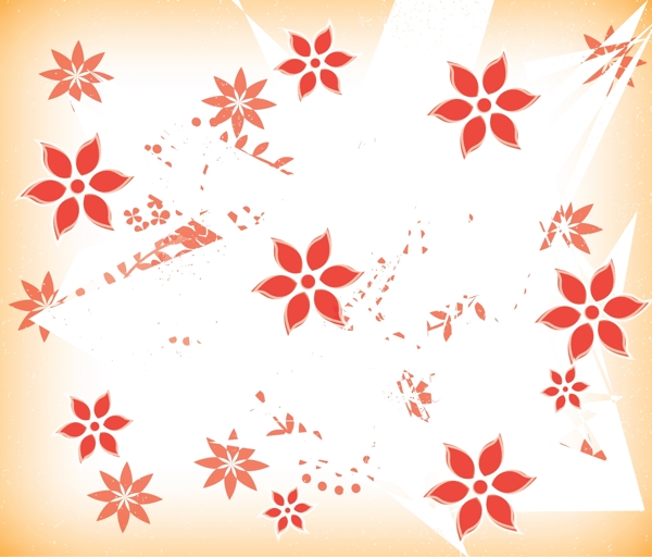 破旧红色花朵免矢量艺术元素矢量背景图